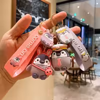 جا سوئیچی سیلیکونی طرح پنگوئن آویز دار با کیفیت عالی سایز بزرگ 