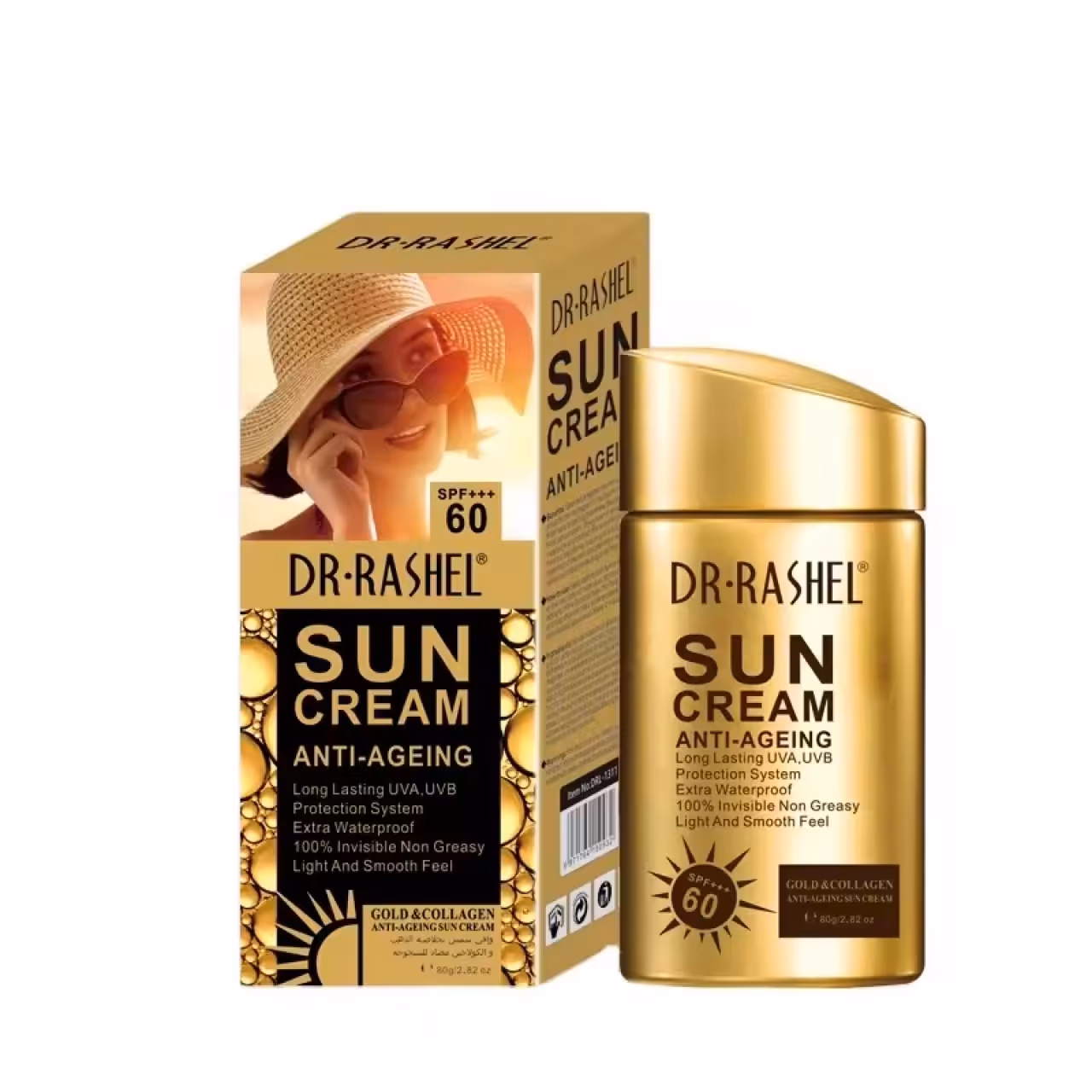 کرم ضد آفتاب بدون رنگ دکتر راشل SPF 60 وزن 80 گرم