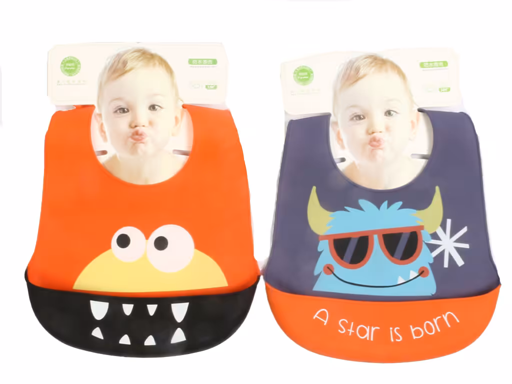 پیشبند کاسه ای سیلیکونی نوزادی طرح دار