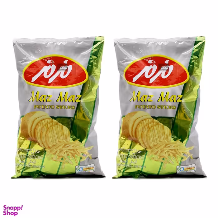 چیپس سیب‌ زمینی خلالی مزمز وزن ۱۸۰ گرم بسته 2 عددی