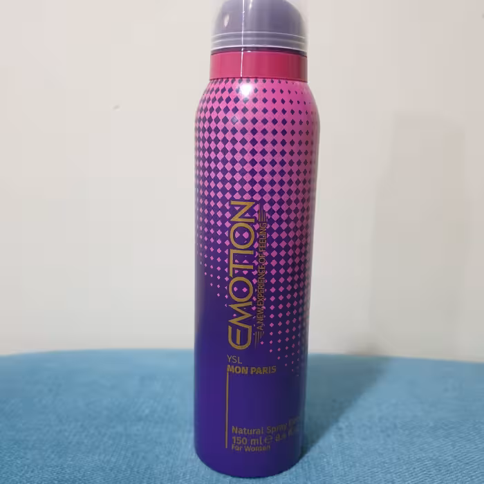 اسپری زنانه بدن ایموشن Emotion رایحه MON PARISحجم 150 میلی لیتر