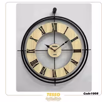 ساعت دیواری فلزی طرح جدید (چوب و فلز)