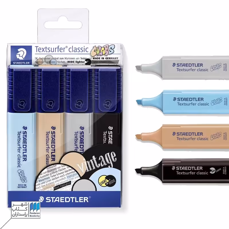 ماژیک هایلایتر 4 رنگ vintage 364-cpw4 استدلر staedtler