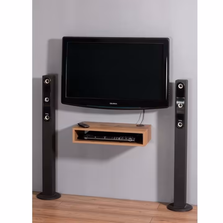 میز تلویزیون دیواری کیفیت عالی  رنگ مشکی