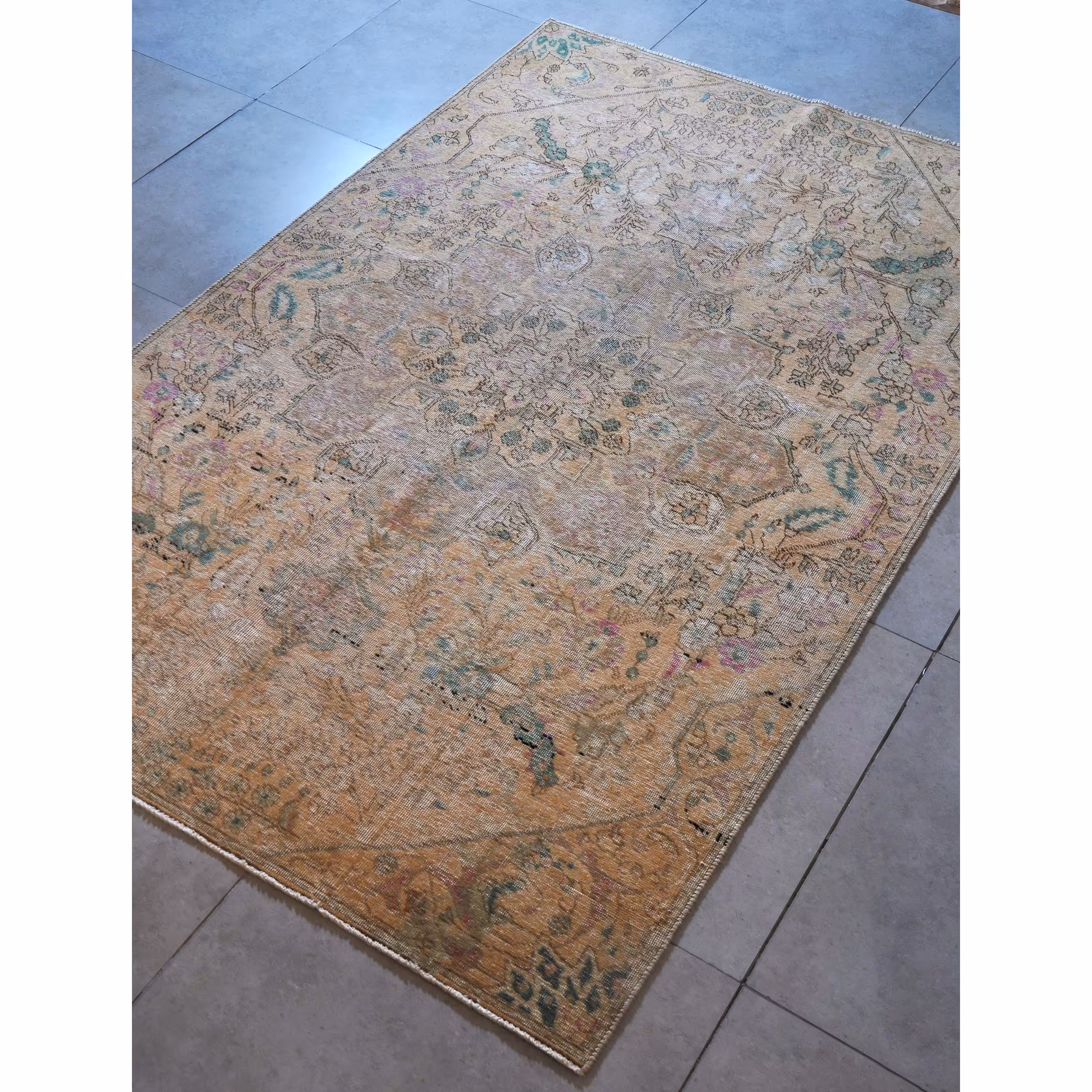 فرش دستبافت پنج متری امیرخیز مدل وینتیج کد 109695