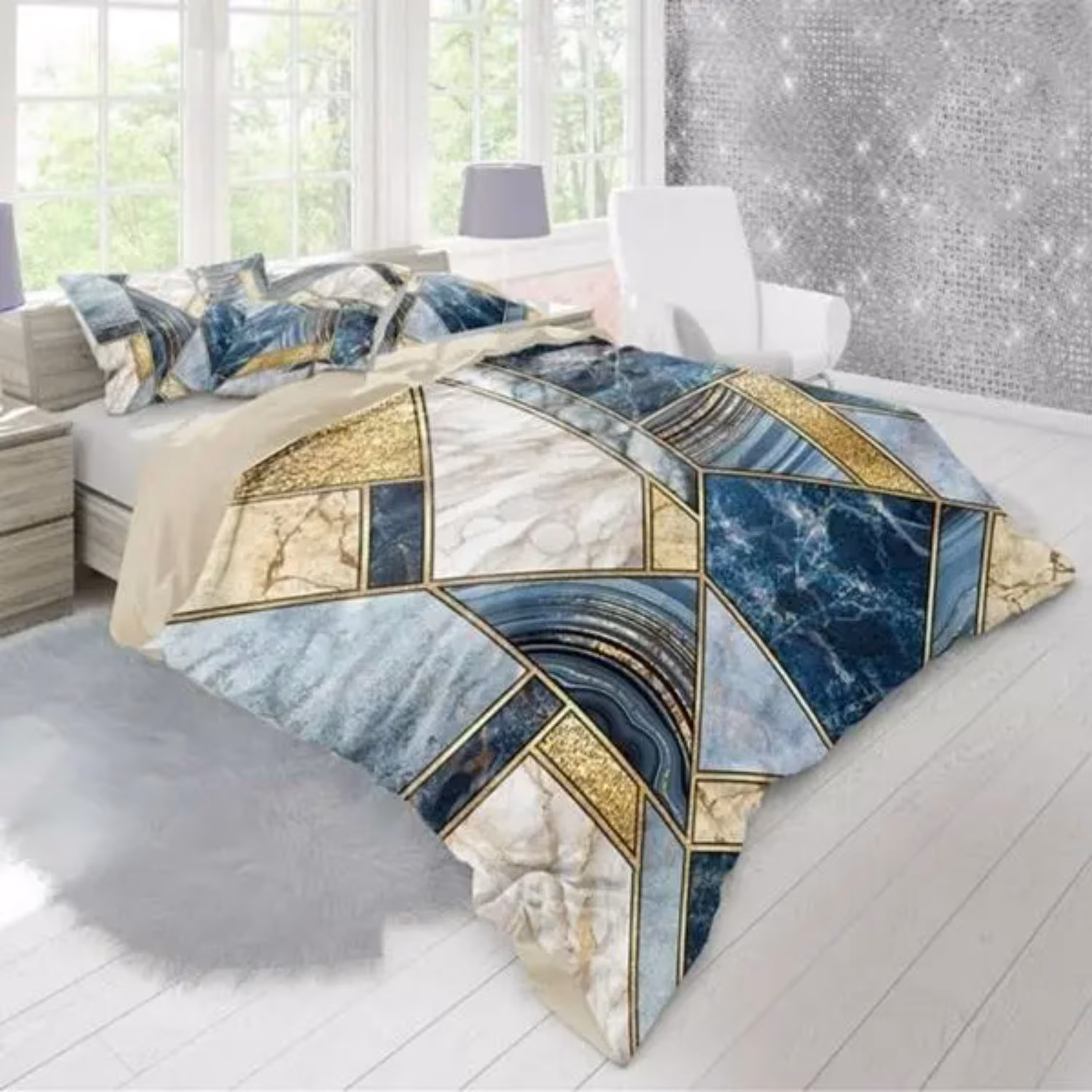 روتختی دونفره  چاپ سه بعدی میکرو شش تکه طرح شجرین