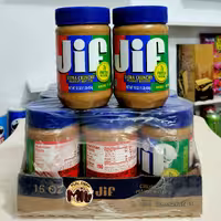 کره بادام زمینی جیف  آبی مدل کرانچی(پک2عددی)454گرم اصل درجه یک