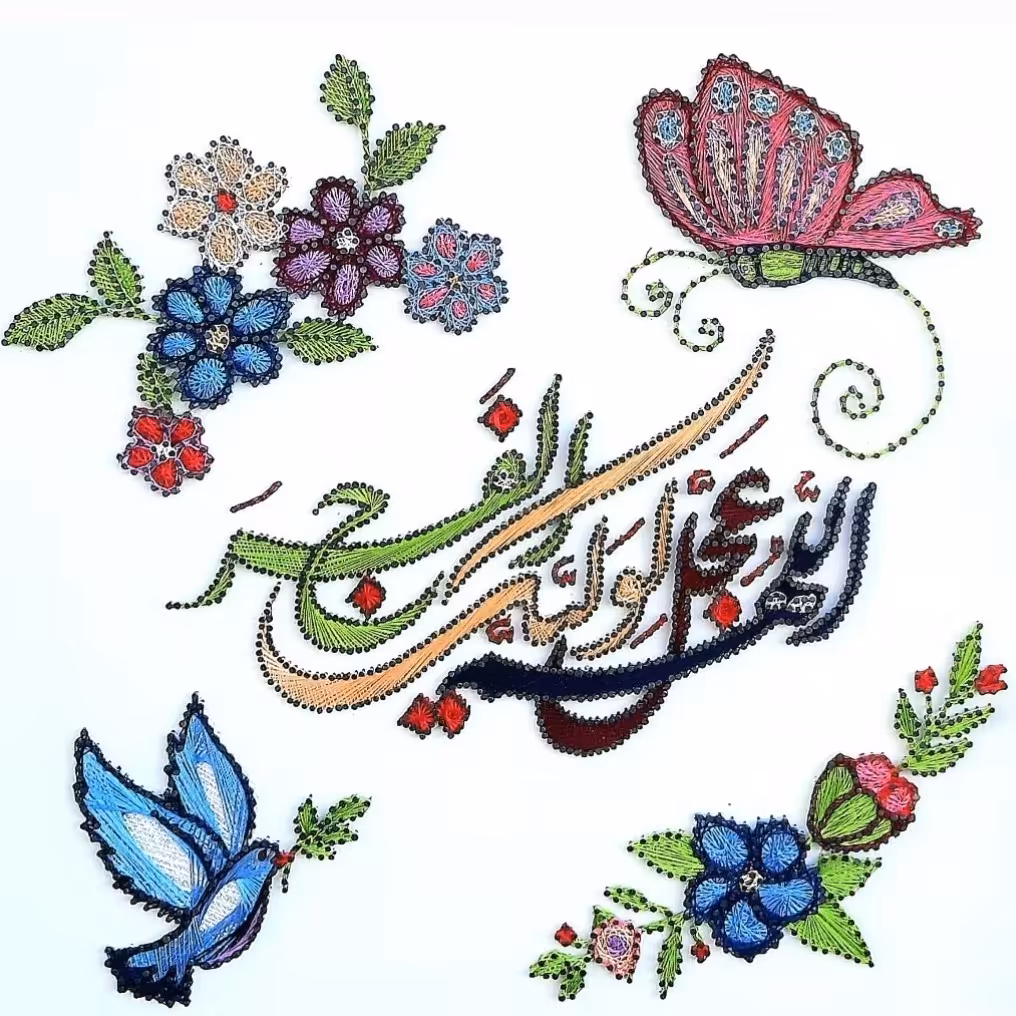 تابلو میخ و نخ ( استرینگ آرت ) نخ ابریشم صنعتی