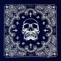 دستمال سر و گردن (باندانا) طرح اسکلت