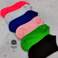 جوراب زنانه مچی نخی رنگارنگ ساده (پک دو عددی رنگ به انتخاب مشتری )