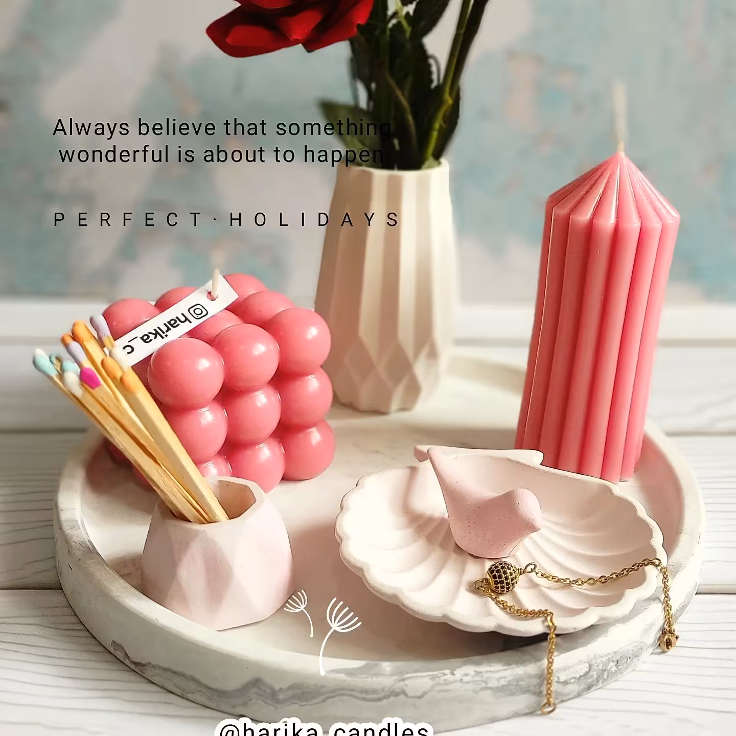 شمع ست شیک و سینی