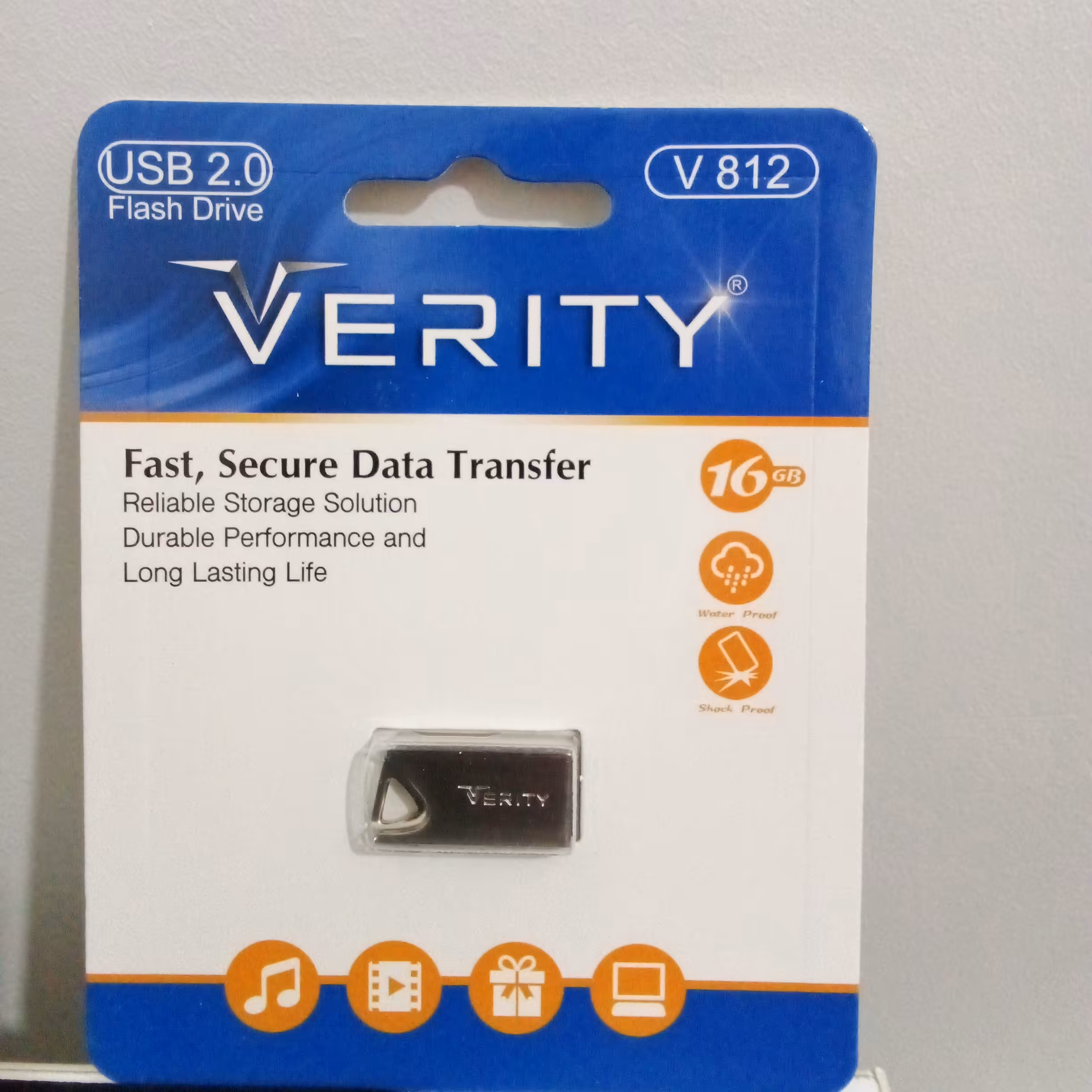 فلش 16 گیگ وریتی USB 2.0 فلزی و کوچک گارانتی مادام العمر 