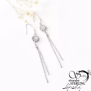 گوشواره نقره طرح میخی کد3060