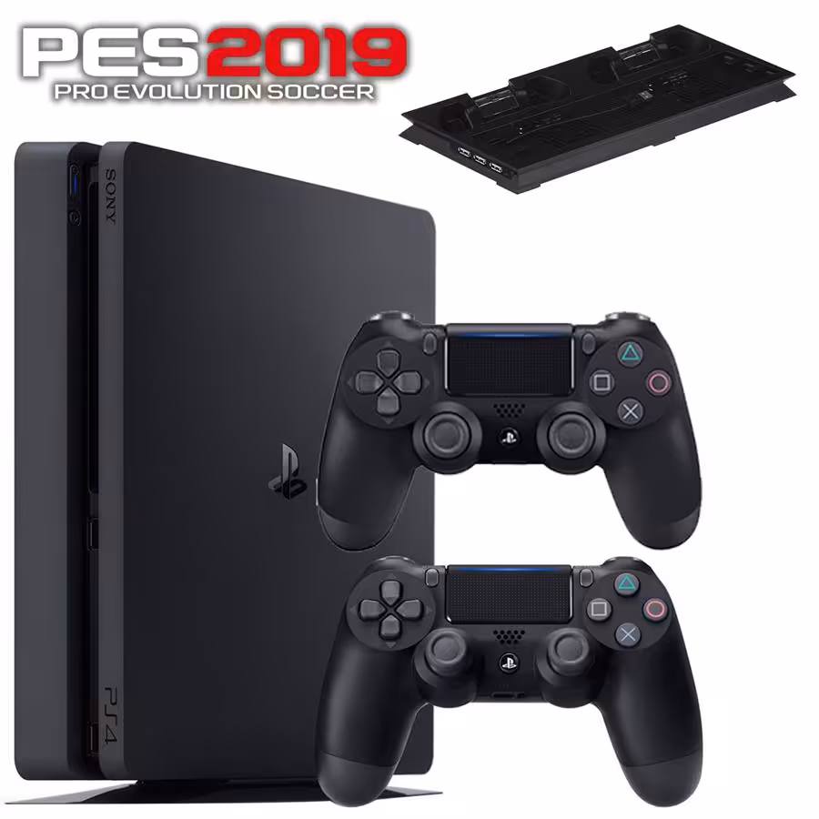 کنسول بازی سونی مدل Playstation 4 Slim کد CUH-2216B Region 2 - ظرفیت 1 ترابایت به همراه دسته اضافه و پایه فن وبازی  پی اس 19
