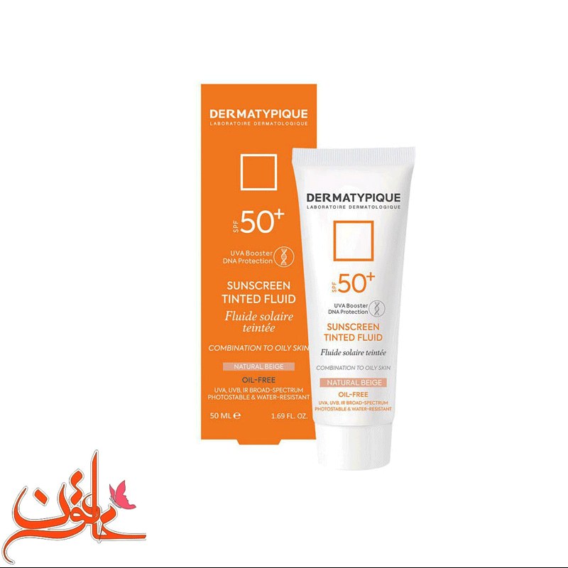 کرم ضد آفتاب رنگی پوست چرب درماتیپیک SPF50 حجم 50 میلی لیتر