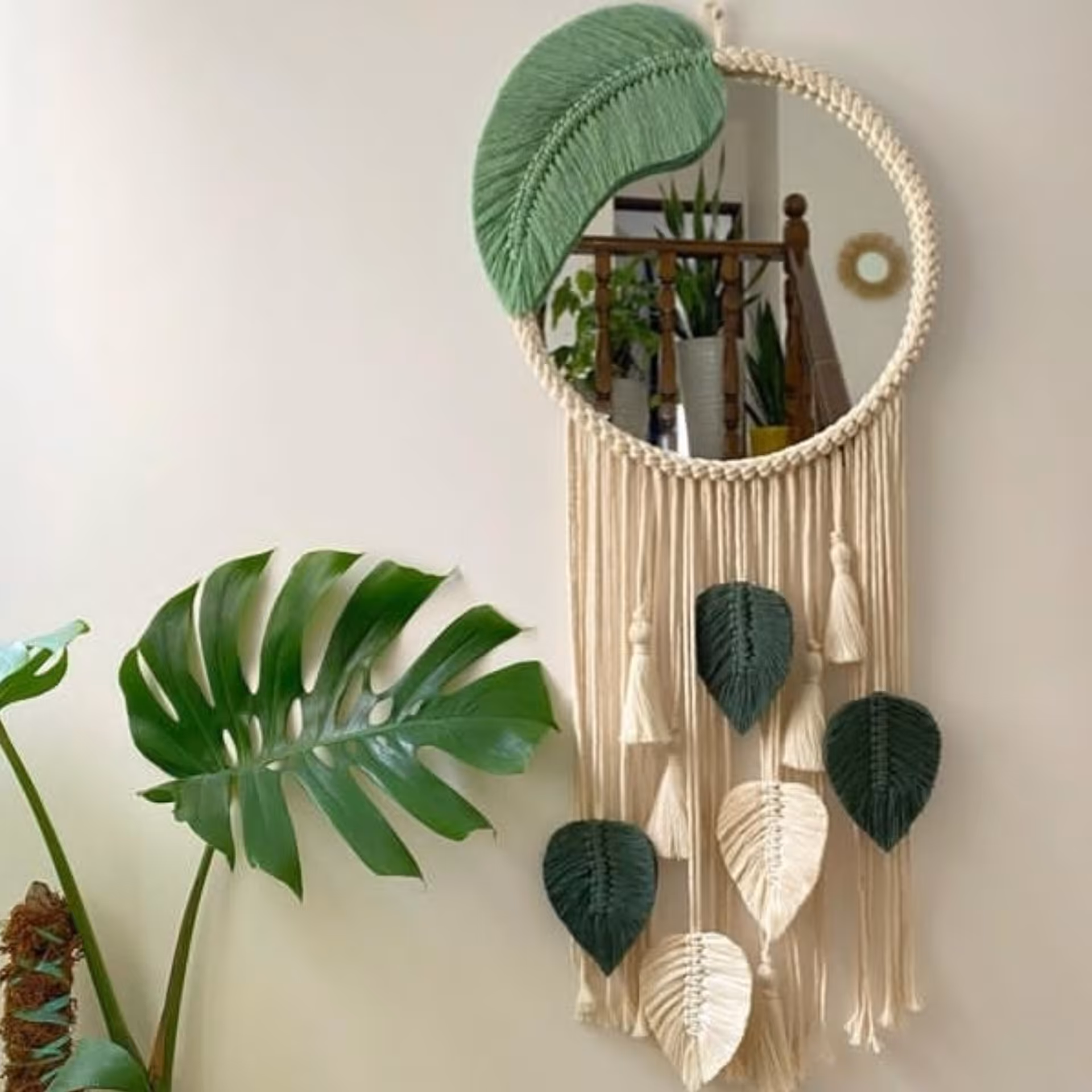 آینه مکرومه مدل نهال