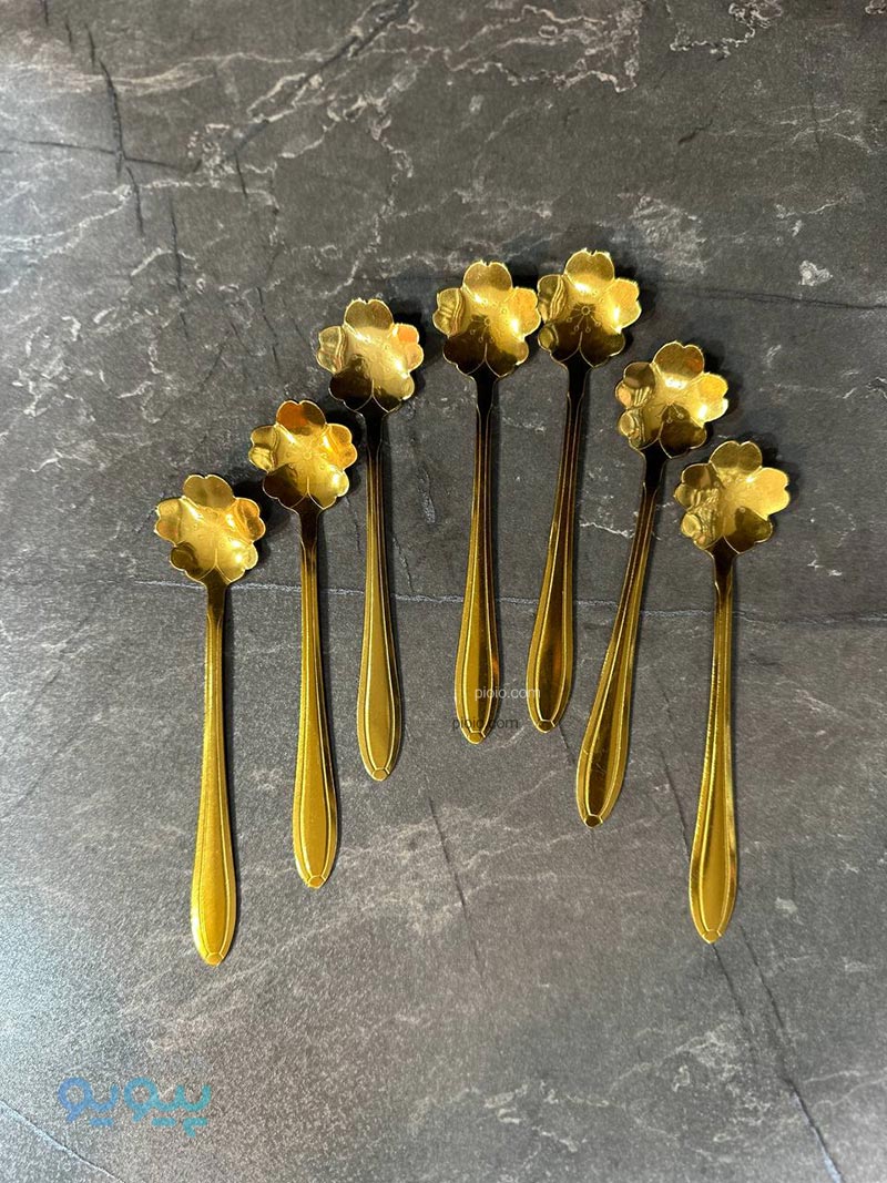 قاشق چای خوری استیل طلایی
