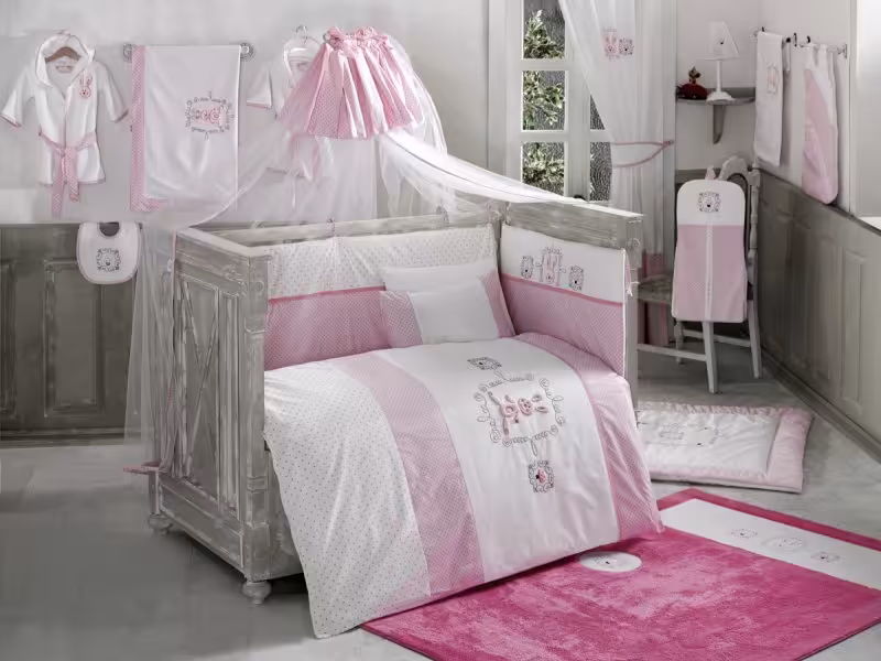 سرویس خواب 9تکه کودک rabitto pink kidboo