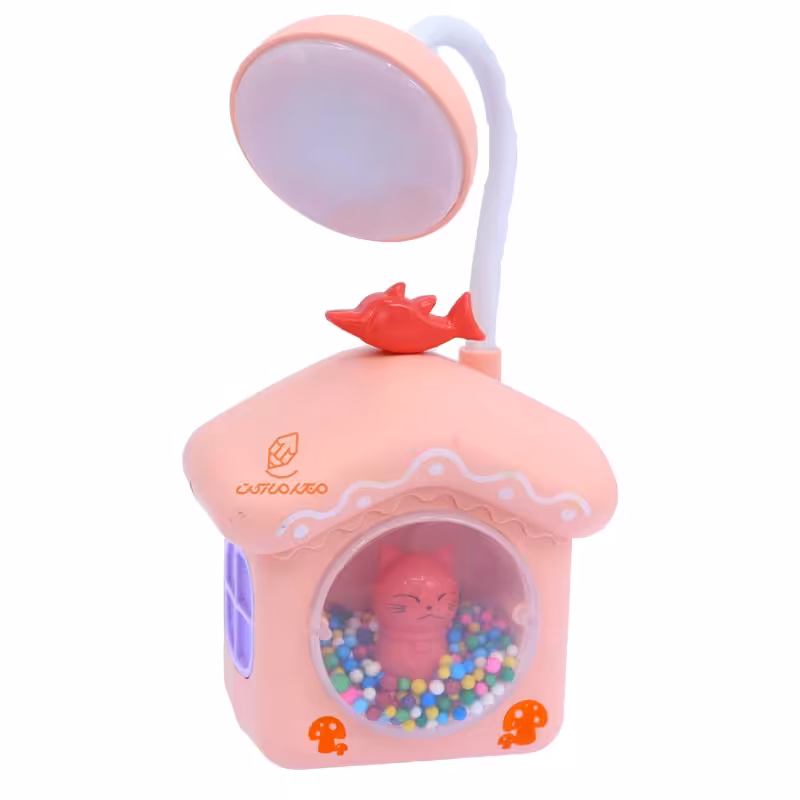 چراغ مطالعه رومیزی HQ4D گلبهی طرح کلبه