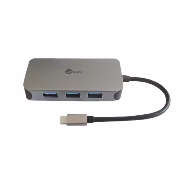 هاب کمبو تایپ سی به 3 پورت VGA/HDMI/Type-C/USB3.0