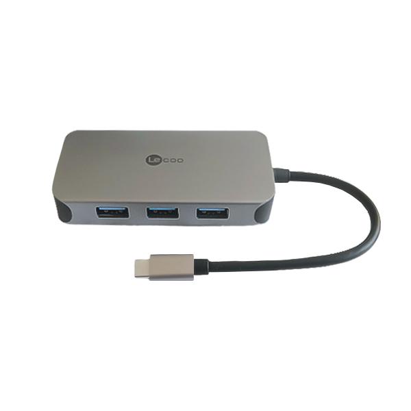 هاب کمبو تایپ سی به 3 پورت VGA/HDMI/Type-C/USB30
