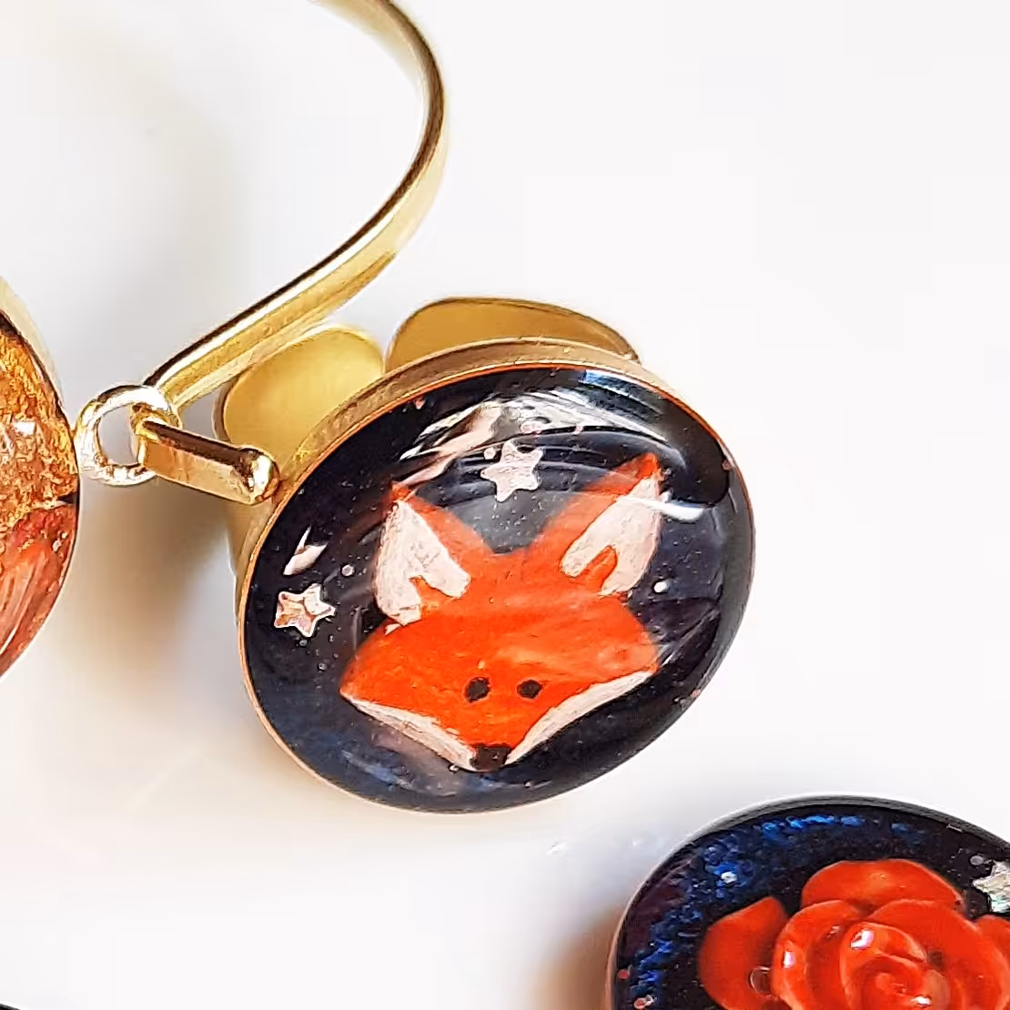 انگشتر شازده کوچولو روباه دستساز سه بعدی قابل تنظیم سایز