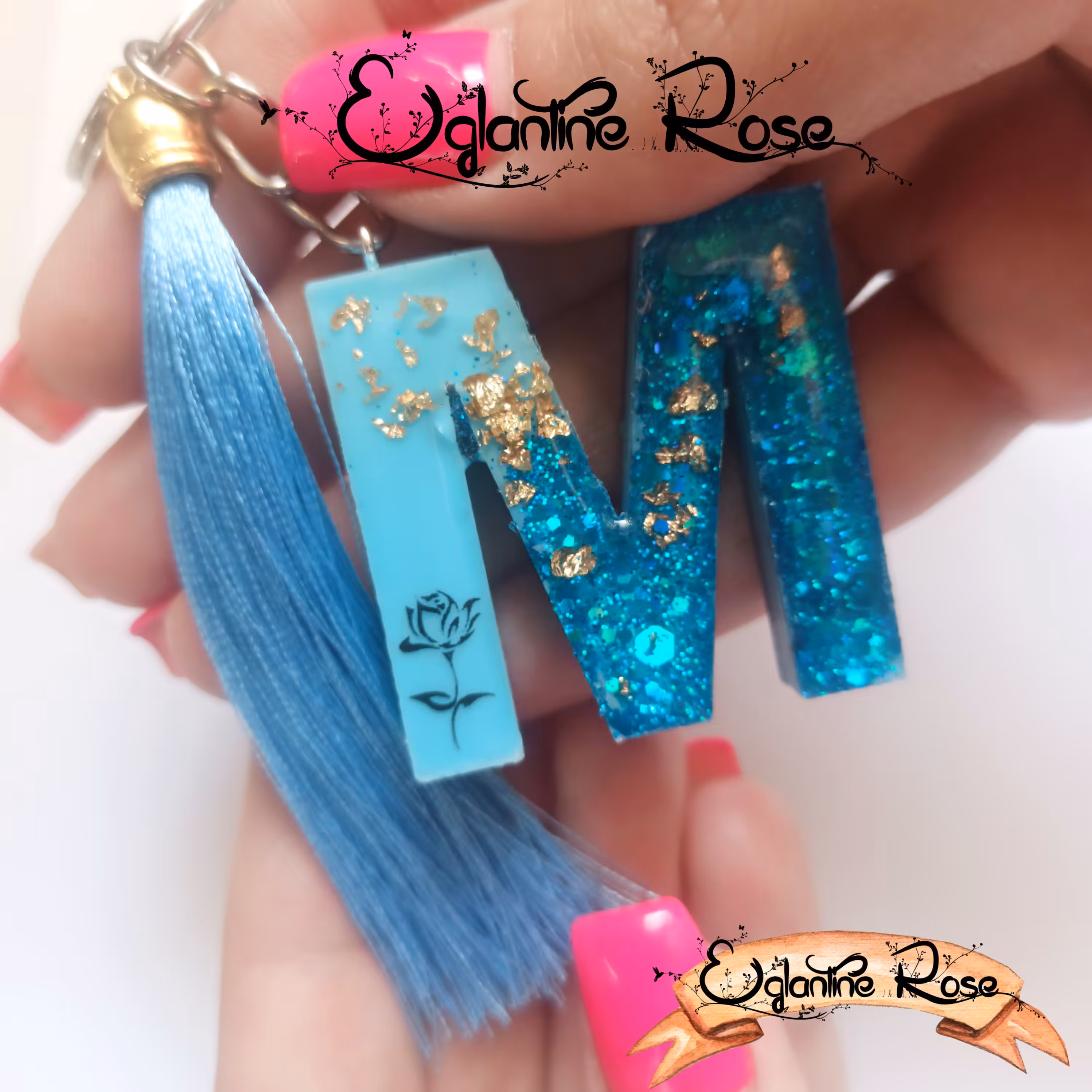 اکسسوری لاکچری(جا کلیدی حروف همراه با آویز منگوله)، کار منحصر به فرد.. تمام اکلیل(مجیک)، هدیه خاص