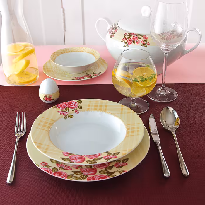 سرویس چینی زرین 12 نفره کامل هلن (102 پارچه)