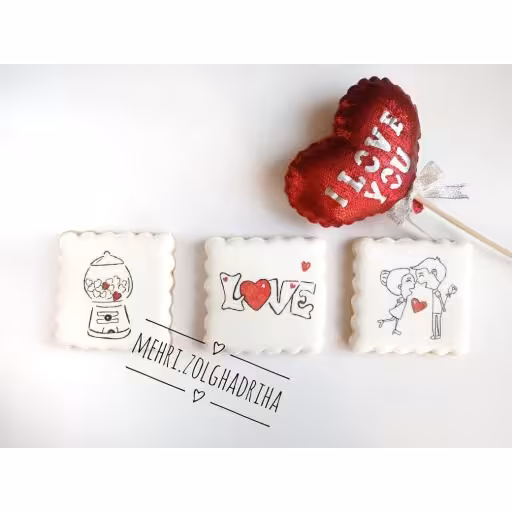 پک سه عددی کوکی ولنتاینی