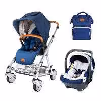 ست کالسکه و کریر جیکل jikel مدل turbo آبی