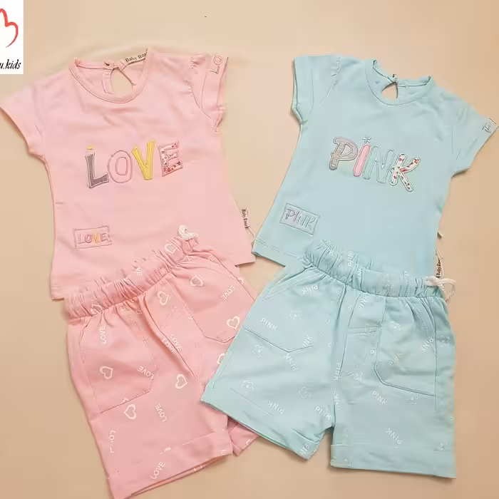 تیشرت و شلوارک گلدوزی