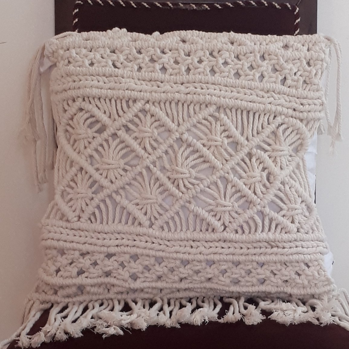 کوسن مکرومه.40در40.قابل سفارش