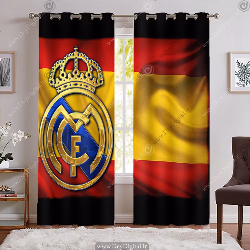 پرده پانچتصوری طرح تیم رئال مادرید BA-4376-s