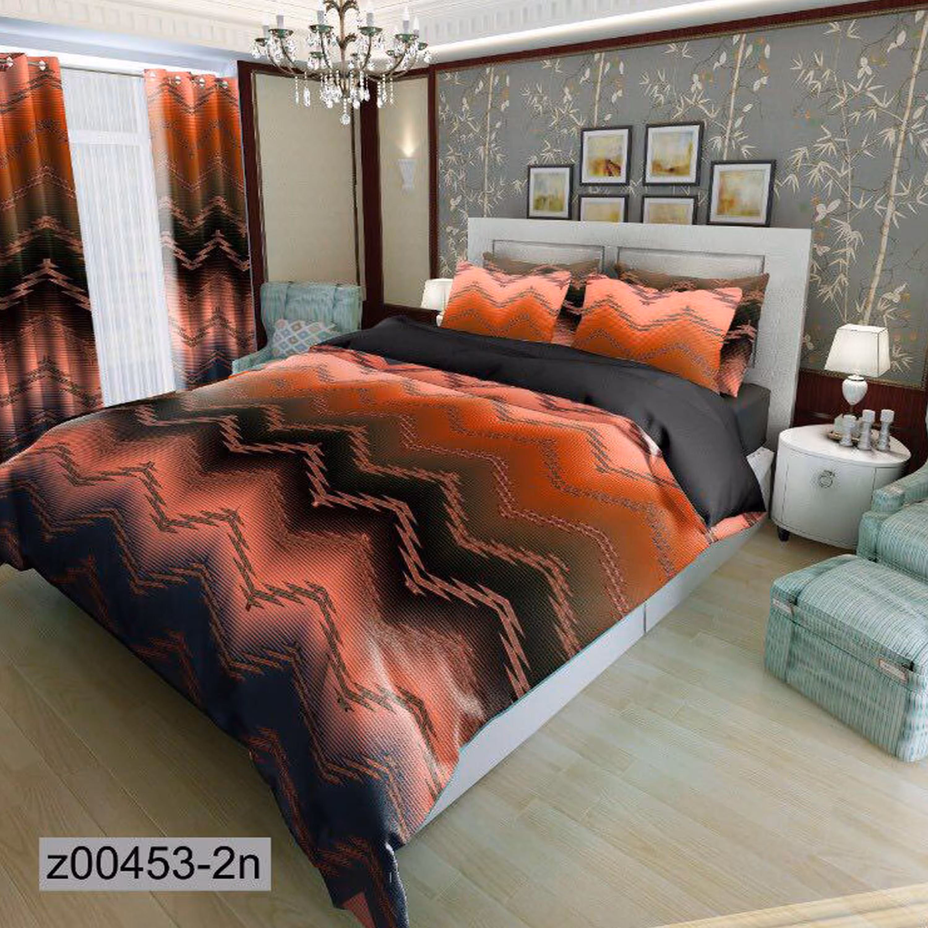 سرویس روتختی 2 نفره تنسل چاپی برندترک لند(Turk Land) z 453