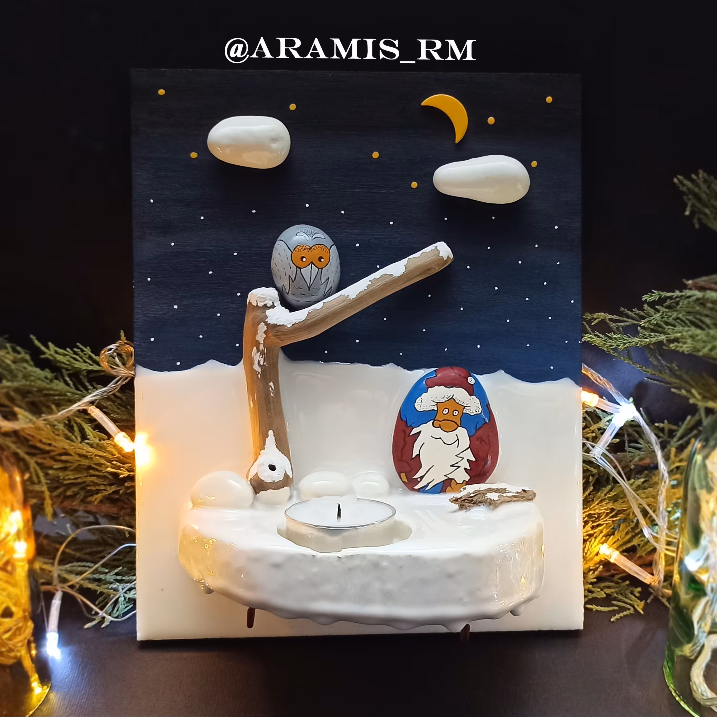 جاکلیدی دیواری برفی و جاشمعی