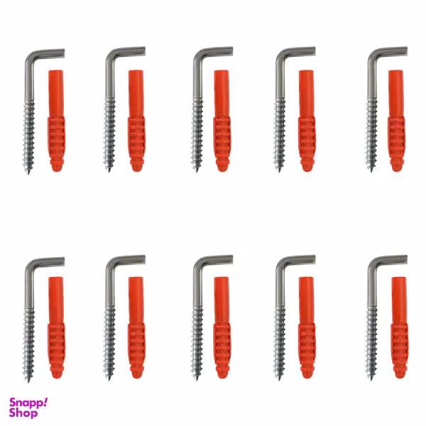 قلاب ال به همراه رولپلاک مدل DCO سایز 5x90 بسته 20 عددی