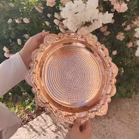 سینی خورشیدی تمام مس نانو شده، قطر 34 سانت، ارسال رایگان