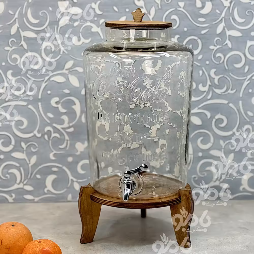 کلمن شیشه ای چوبی پلای وود کوکاکولا