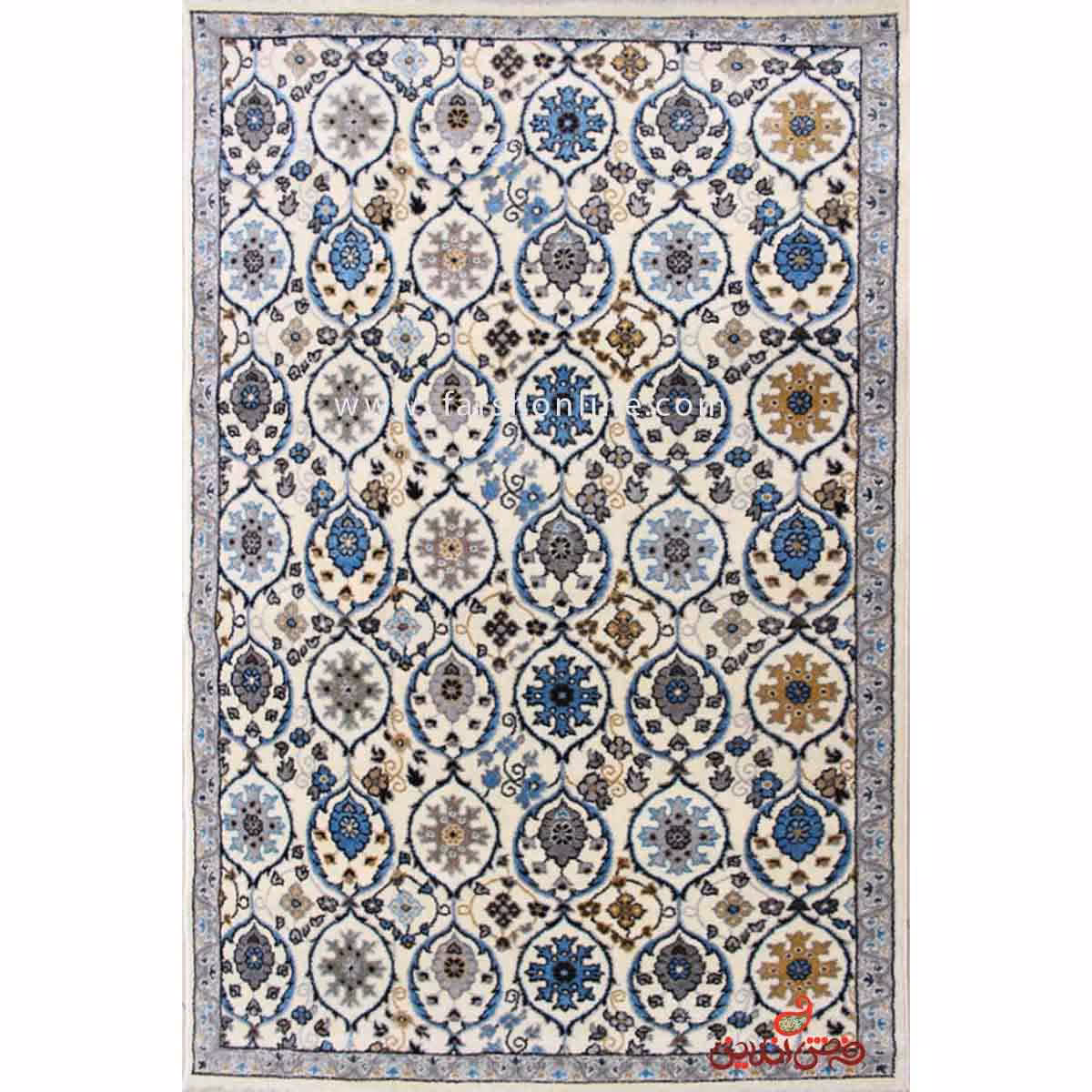 فرش  ماشینی ساوین طرح 4048 کرم