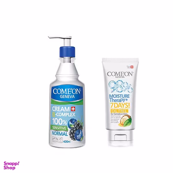 کرم مرطوب کننده کامان (comeon) مدل Normal B complex حجم 400 میلی‌لیتر+کرم کامان (comeon) مدل Oil Free حجم 75 میلی‌لیتر