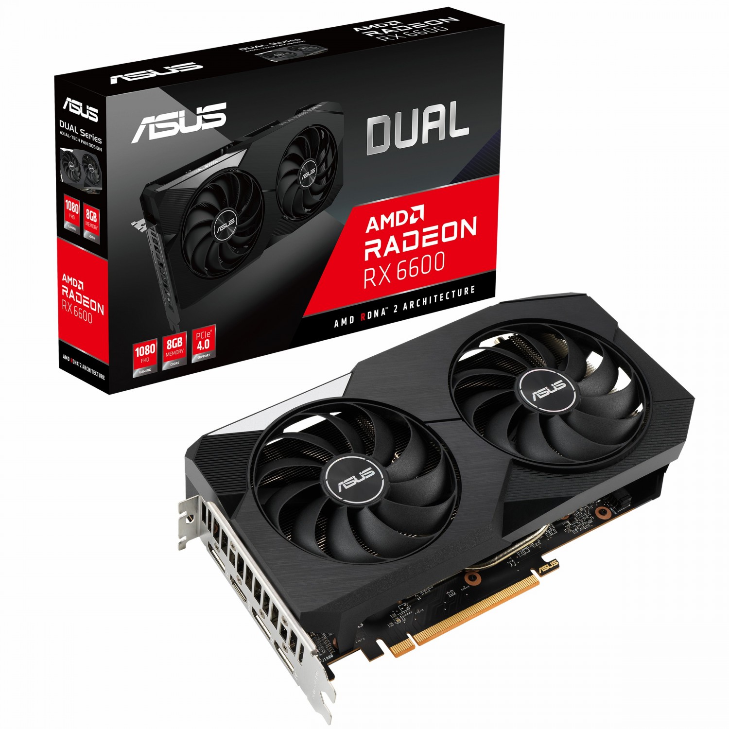 کارت گرافیک ایسوس Dual Radeon RX 6600 8GB