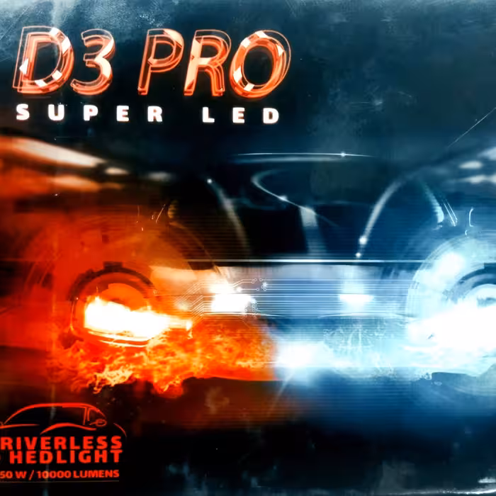 هدلایت اقتصادی گارانتی دار  D3 pro چیپ cspپایه H1 بسته دوعددی