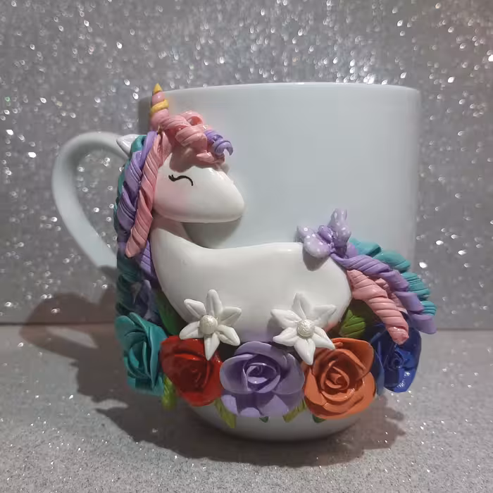 ماگ اسب شاخدار گل دار