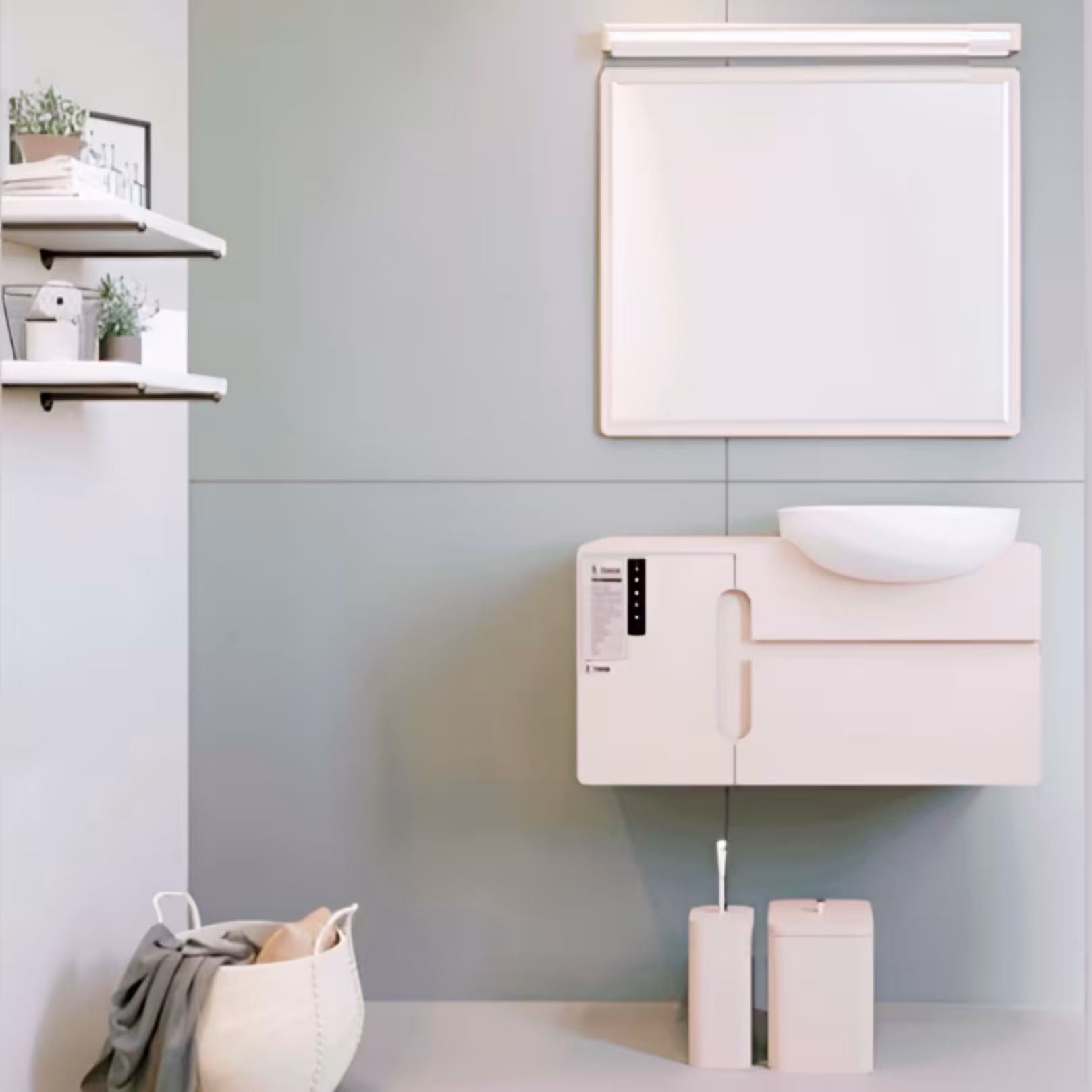 روشویی کابینت ناپولی کرم رنگ کد 80 به همراه سنگ کورین، باکس و آیینه، دارای کالیته رنگبندی میباشد 