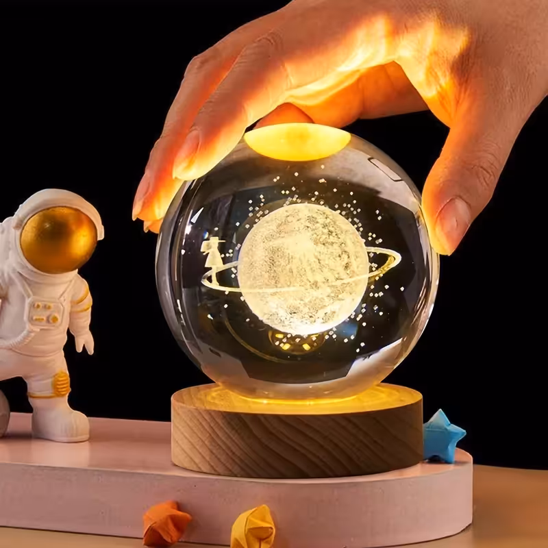 گوی چراغ خواب کریستالی 3D