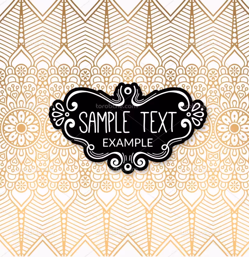 وکتور المان سنتی طلایی مشکی | گرافیک با طعم تربچه