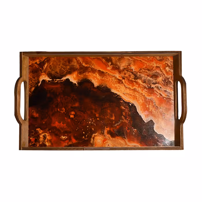 سینی چوبی طرح دار