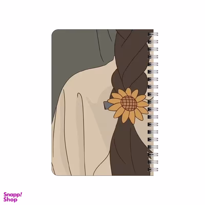 دفترچه یادداشت ۸۰ برگ بامبیلیپ مدل بافت مو و گل آفتابگردان کد 9356464