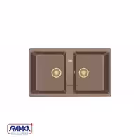 سینک گرانیتی فونیکس کد 130 قهوه ای مرمر طلایی