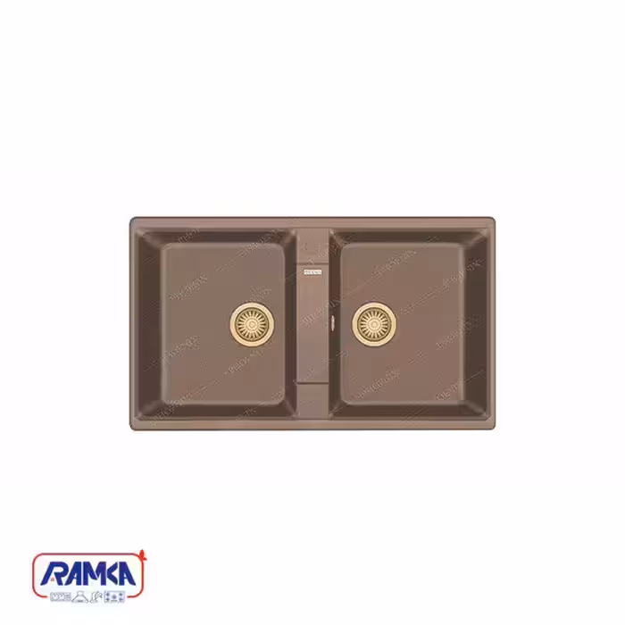 سینک گرانیتی فونیکس کد 130 قهوه ای مرمر طلایی